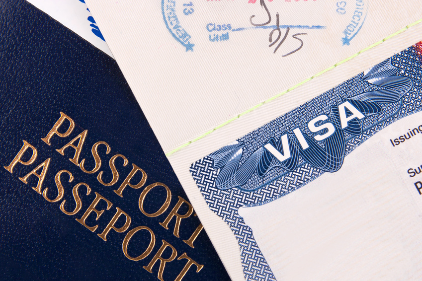 Image of visa and passport